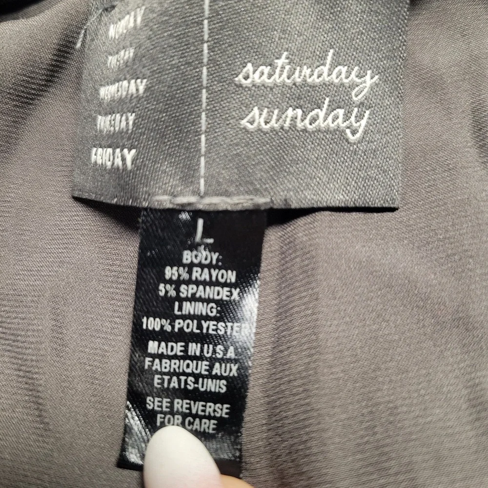 Saturday Sunday Anthropologie Mixed Media Open Front Cardigan Olive Green Large